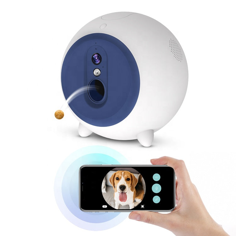 Newest Other Pet Products 2020 Wifi App Control Automatic Dog Feeder Treat Tossing Dog Camera 1080p