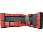 Metal Steel Rolling Garage Series Storage Combination Tools Cabinet Workbench For Tools Storage Factory And Garage Use