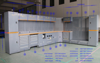 Metal Steel Rolling Garage Series Storage Combination Tools Cabinet Workbench For Tools Storage Factory And Garage Use