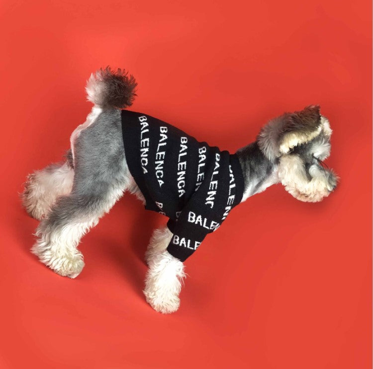 Luxury Classic Pet Sweater Jumper Dog Striped Cardigan Teddy Sweater Fashion Brand Dog Coat Clothes