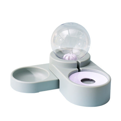 Pet Cat Dog Food Drinking Water Dispenser Pet Dog Cat Double Bowls Feeder Food Water Drink Dispenser Automatic Pet Feeder
