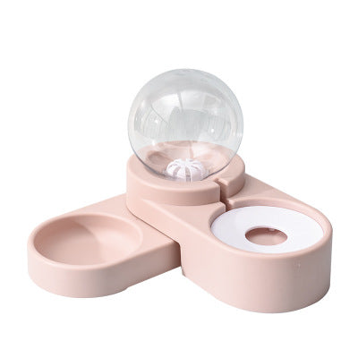Pet Cat Dog Food Drinking Water Dispenser Pet Dog Cat Double Bowls Feeder Food Water Drink Dispenser Automatic Pet Feeder