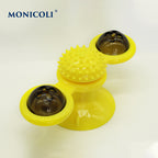 Interactive Puzzle Training Turntable Windmill Scratching Whirling Toys For Cats