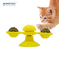 Interactive Puzzle Training Turntable Windmill Scratching Whirling Toys For Cats