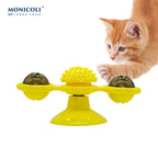 Dropshipping Pet Toys For Cats Interactive Puzzle Training Turntable Windmill Scratching Whirling Toys Cat Kitten Game Toy