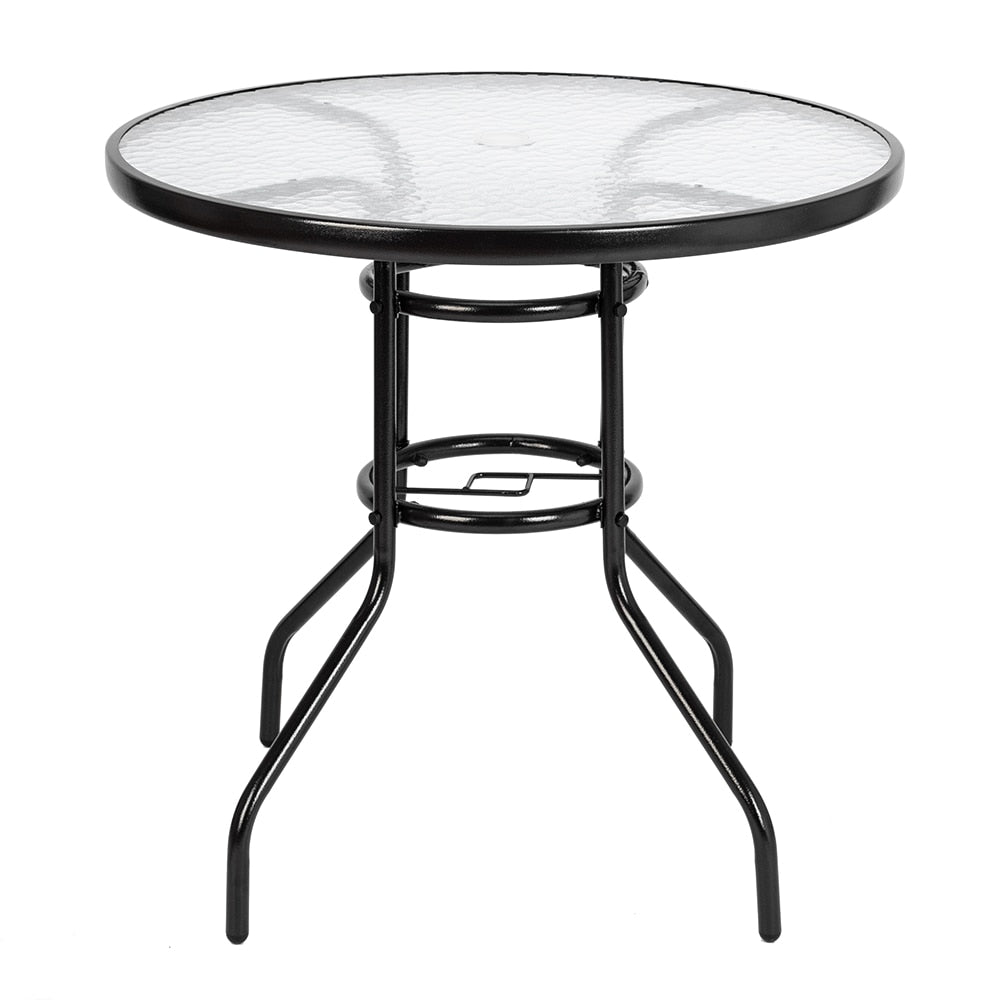 Outdoor Furniture Outdoor Dining Table Square/Round  Toughened Glass Table Yard Garden Glass Table