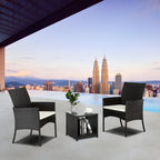 Outdoor Furniture Set Patio Garden Rattan Chairs & Table Combination