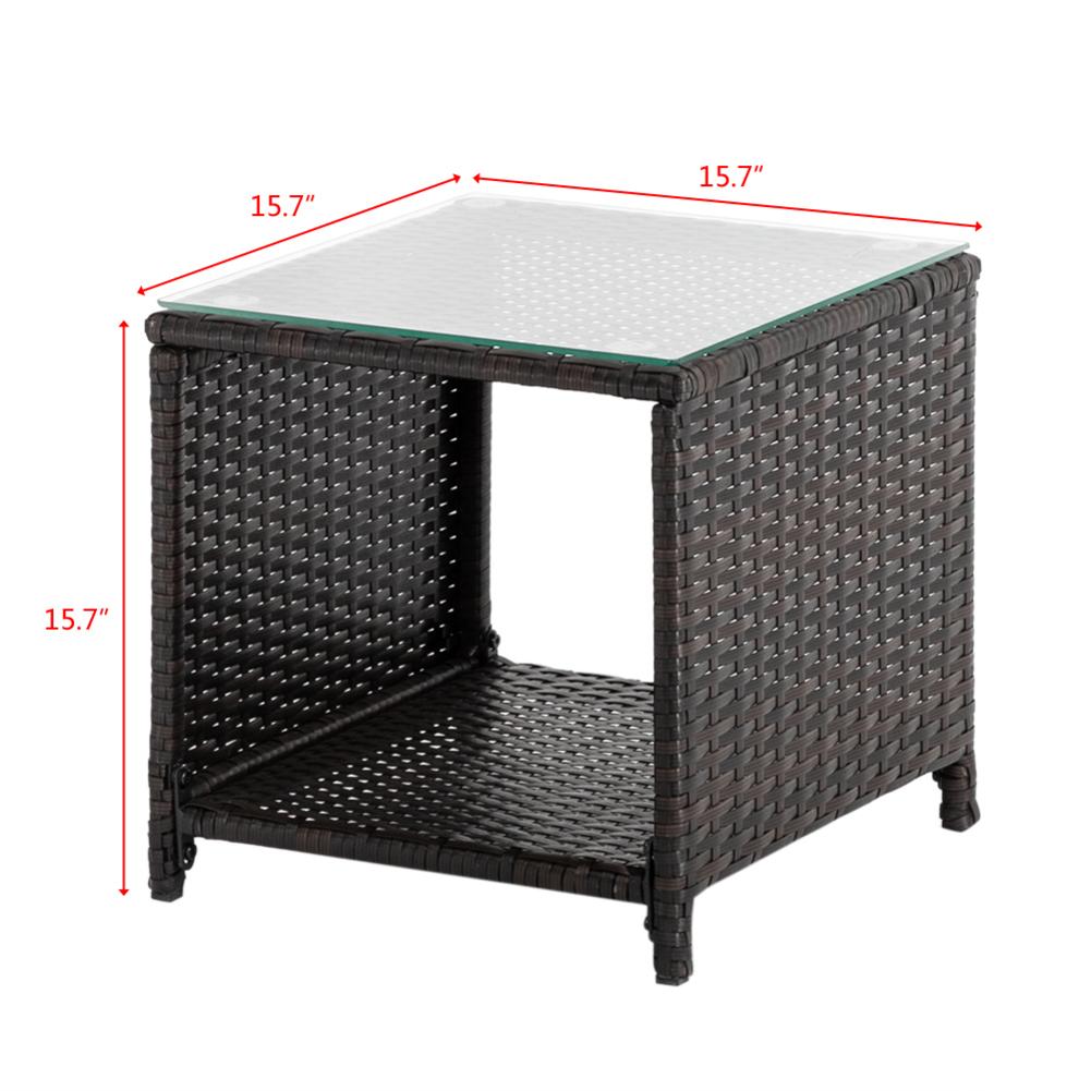 Outdoor Furniture Set Patio Garden Rattan Chairs & Table Combination