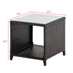 Outdoor Furniture Set Patio Garden Rattan Chairs & Table Combination