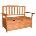 Courtyard Armchair Outdoor Garden Chair Storage Box Case Fir Wood Orange Red Storing All Kinds of Tools & Accessories[US-Stock]