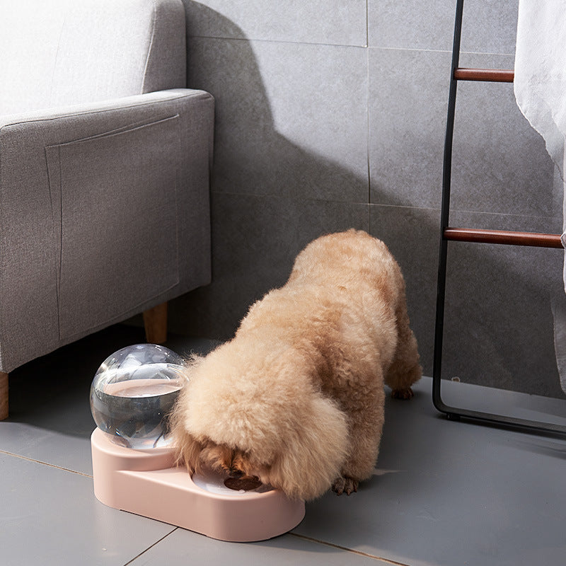 Pet Cat Dog Food Drinking Water Dispenser Pet Dog Cat Double Bowls Feeder Food Water Drink Dispenser Automatic Pet Feeder