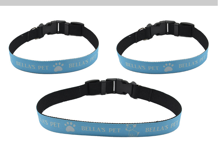 New Arrival Retractable Blanks Pet Collection Customized Sublimation Adjustable Dog Collar-l