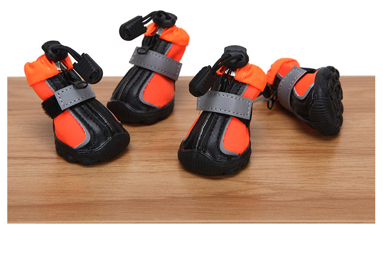 Lovoyager Waterproof Nylon Neoprene Reflective Dog Boots Comfortable Pet Shoes Dog Boots Waterproof