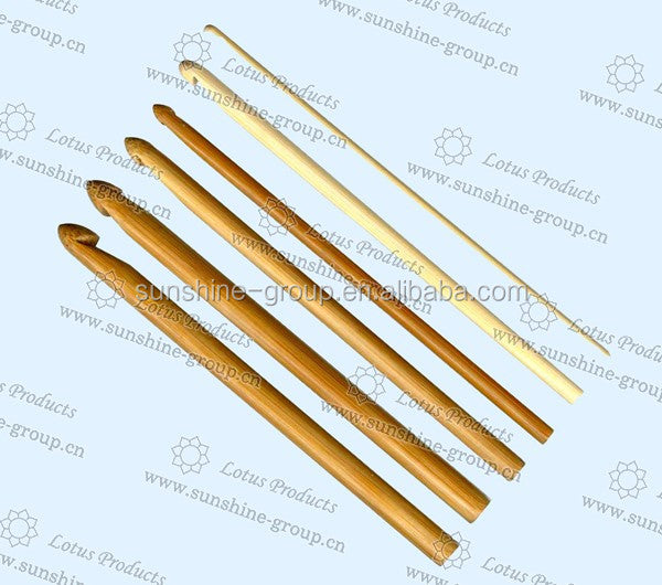 Hot Sale Eco Friendly Different Size 15cm Bamboo Crochet Hook Set