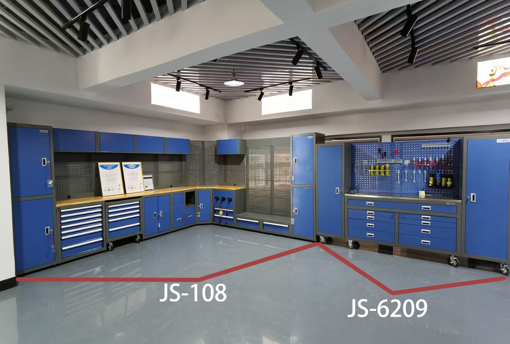 Metal Steel Rolling Garage Series Storage Combination Tools Cabinet Workbench For Tools Storage Factory And Garage Use