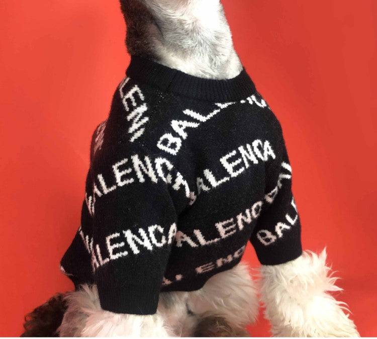 Luxury Classic Pet Sweater Jumper Dog Striped Cardigan Teddy Sweater Fashion Brand Dog Coat Clothes