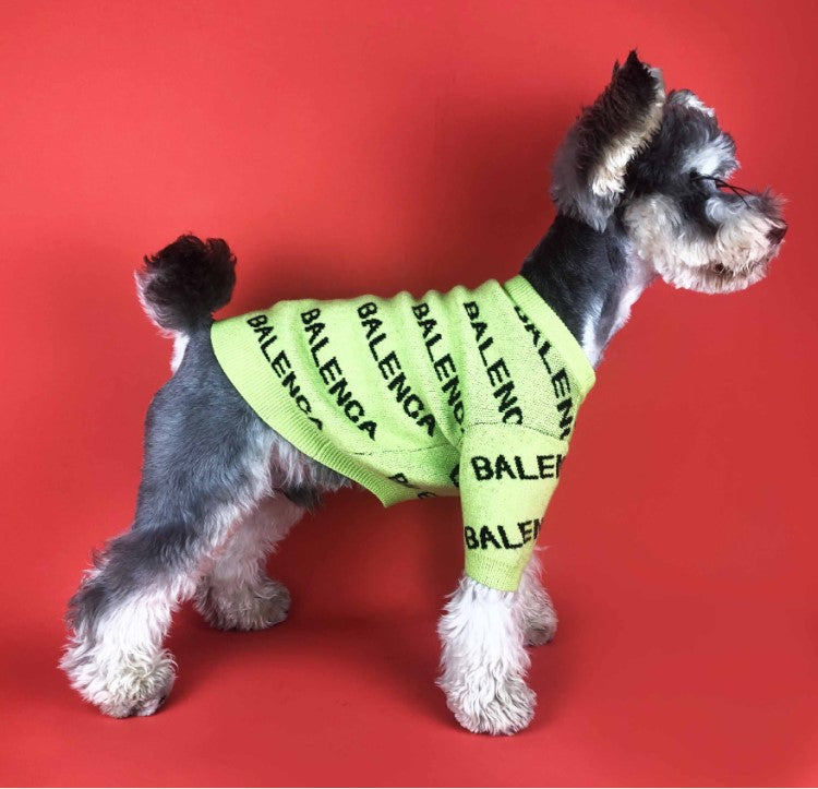 Luxury Classic Pet Sweater Jumper Dog Striped Cardigan Teddy Sweater Fashion Brand Dog Coat Clothes