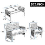 4Pcs Outdoor Patio Furniture Set for Garden Backyard Porch&Poolside