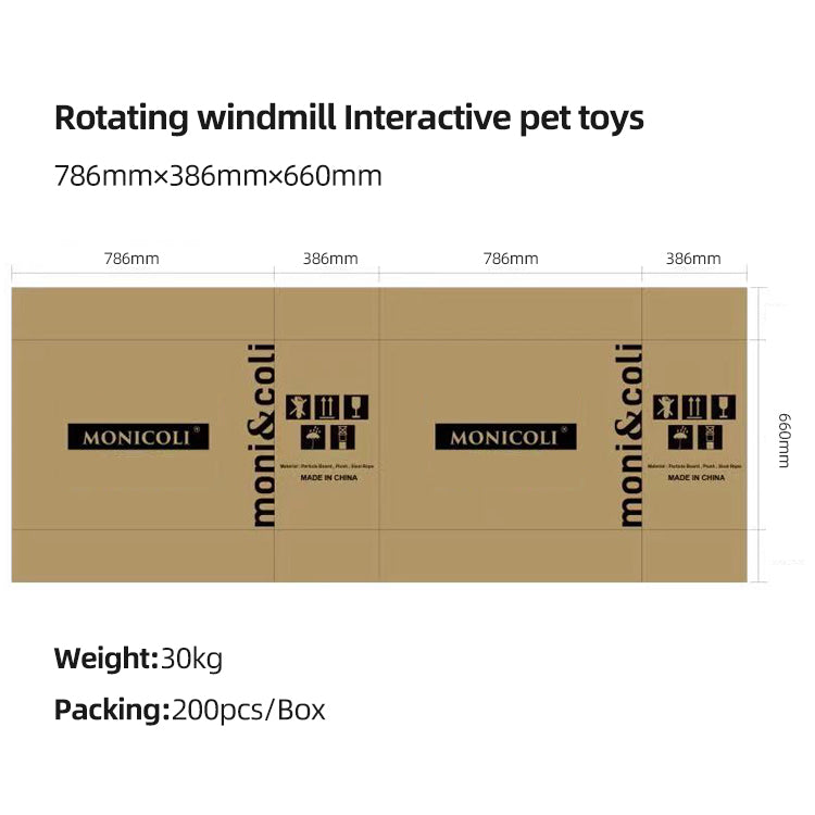 Interactive Puzzle Training Turntable Windmill Scratching Whirling Toys For Cats