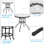 Outdoor Furniture Outdoor Dining Table Square/Round  Toughened Glass Table Yard Garden Glass Table