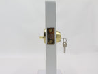 LUMIL Metal locksets Single Cylinder Deadbolt, Round Deadbolt Lock with Keys, Modern Door Locks with Deadbolt, Gold Deadbolt for Front Door Entrance, Front Door Security Lock, Keyed 1 Side