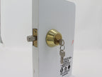 LUMIL Metal locksets Single Cylinder Deadbolt, Round Deadbolt Lock with Keys, Modern Door Locks with Deadbolt, Gold Deadbolt for Front Door Entrance, Front Door Security Lock, Keyed 1 Side