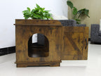 BESTFRIEND Pet Furniture Cat Litter Box Enclosure Hidden Litter Box Furniture with Double Doors, Wood Cat Box Enclosure Cat Litter Cabinet Furniture Hidden Litterbox Enclosures, Cat Box Furniture Cat Litter Cabinet