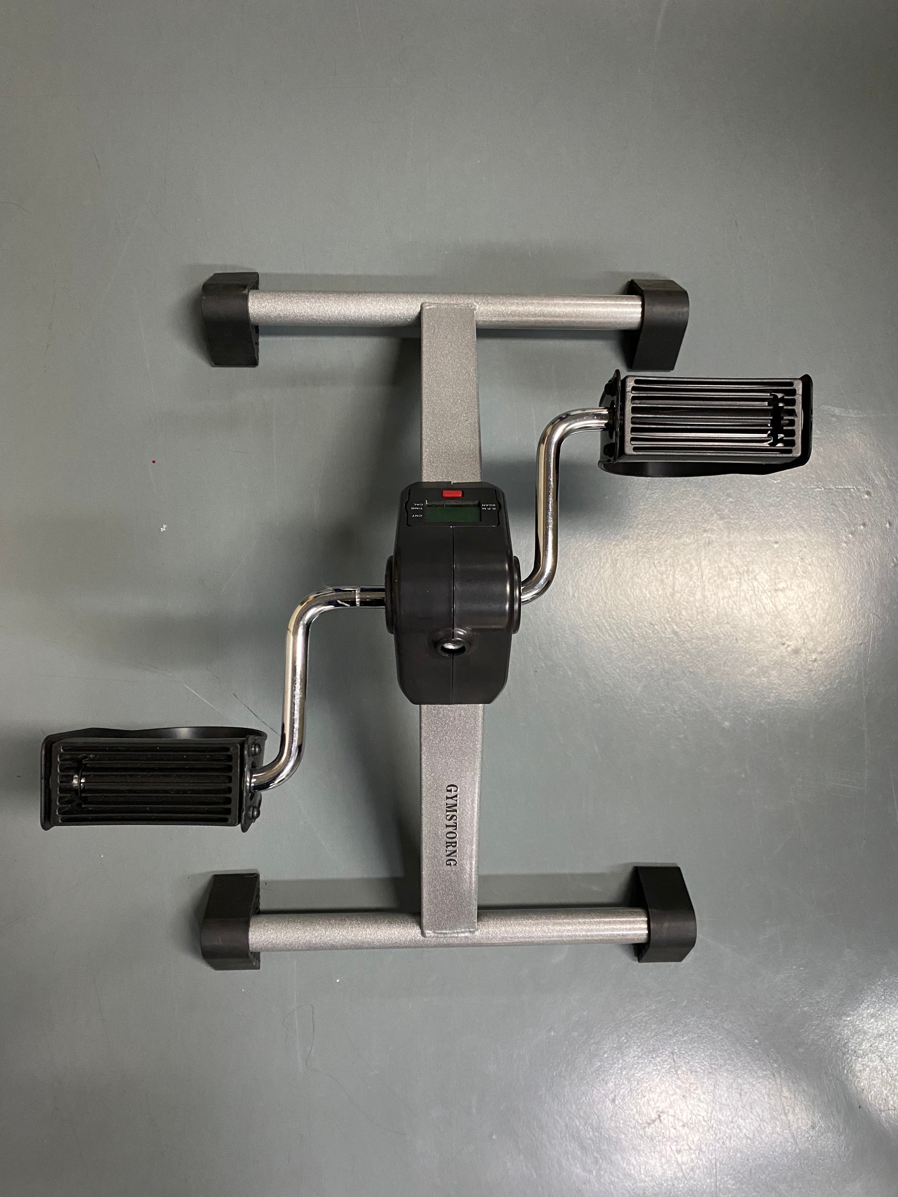 GYMSTRONG Manually-operated exercise equipment Under Desk Bike Pedal Exerciser for Legs and Arms Workout (Fully Assembled Folding Exercise Pedaler)