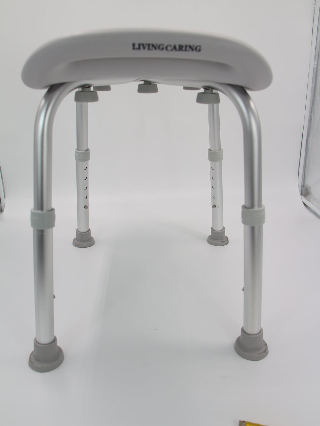 LIVINGCARING Adjustable Shower Chair with Back and Arms