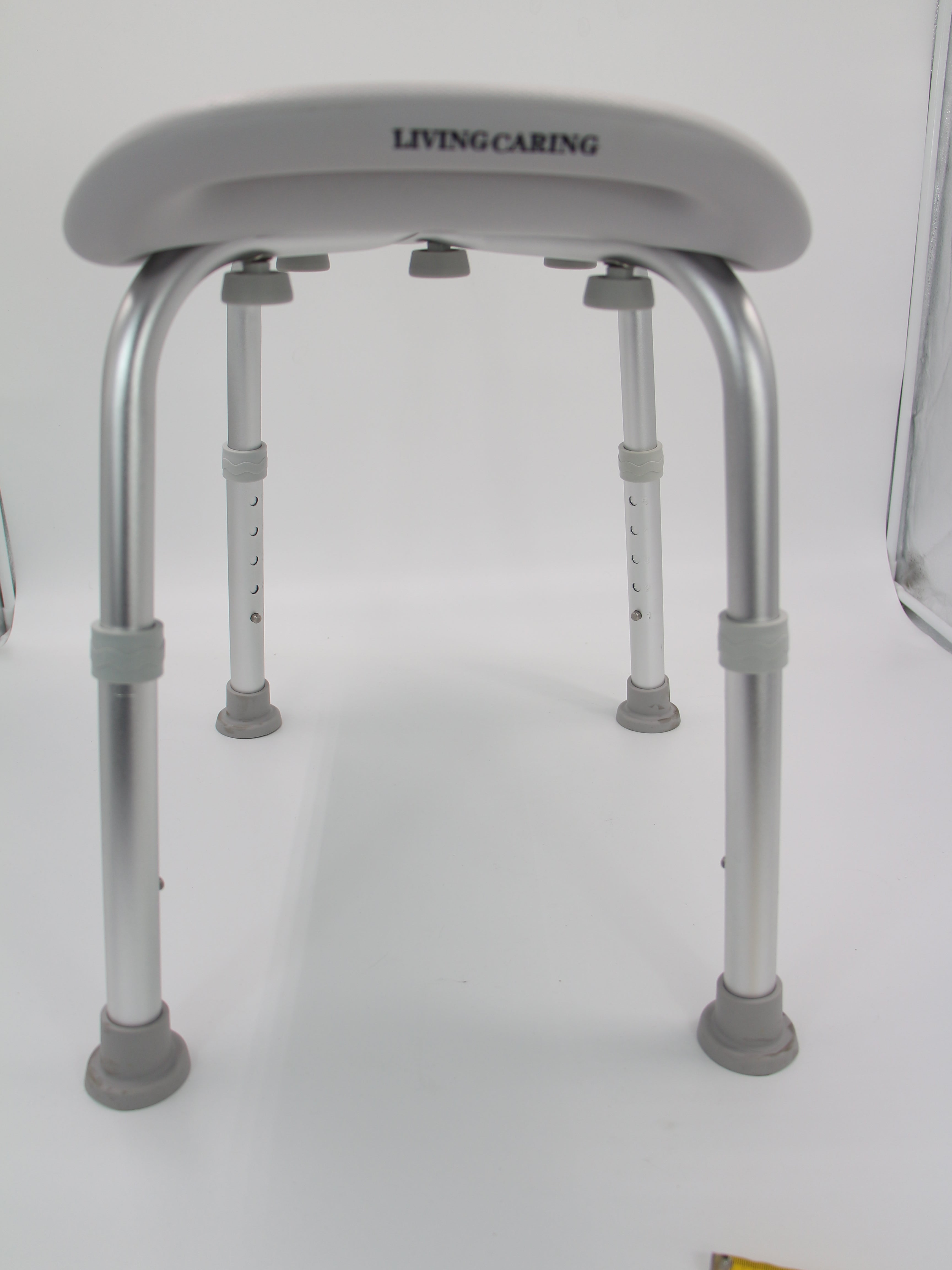 LIVINGCARING Adjustable Shower Chair with Back and Arms