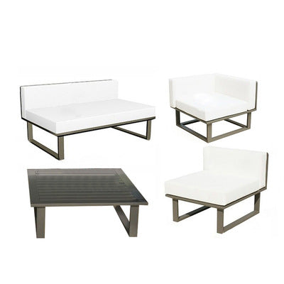 Foshan Outdoor Leisure Sofa Tea Table Outdoor Aluminum Alloy Courtyard Garden Balcony Furniture Sofa Table And Chair Combination