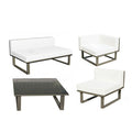 Foshan Outdoor Leisure Sofa Tea Table Outdoor Aluminum Alloy Courtyard Garden Balcony Furniture Sofa Table And Chair Combination