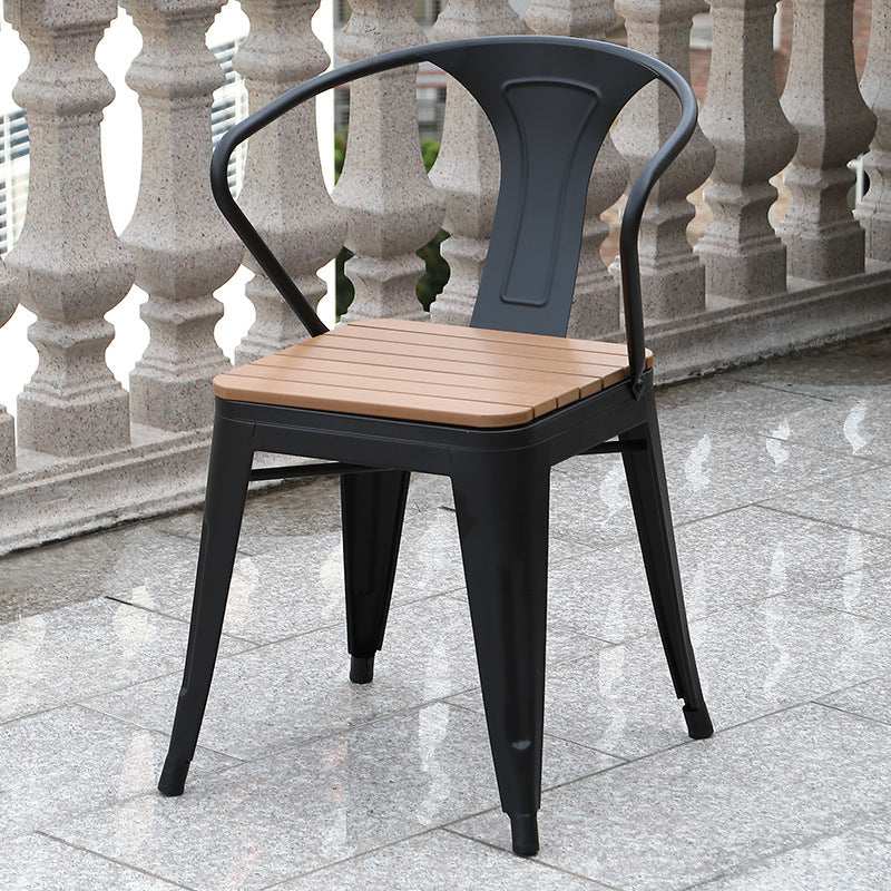 4 PCS set of Outdoor Garden Dining Chairs,Metal Support Frame Anticorrosive Chair,Perfect for Deck Porch Balcony Basketball Court Backyard or Park, Multcolor