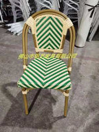 North European And American Home Stay Restaurant Outdoor Rattan Chair Balcony Cafe Rattan Chair Milk Tea Shop Single Chair