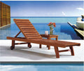 Outdoor Teak Furniture Outdoor Villa Garden Solid Wood Bed Lounge Chair Courtyard Lounge Chair Outdoor Tables And Chairs