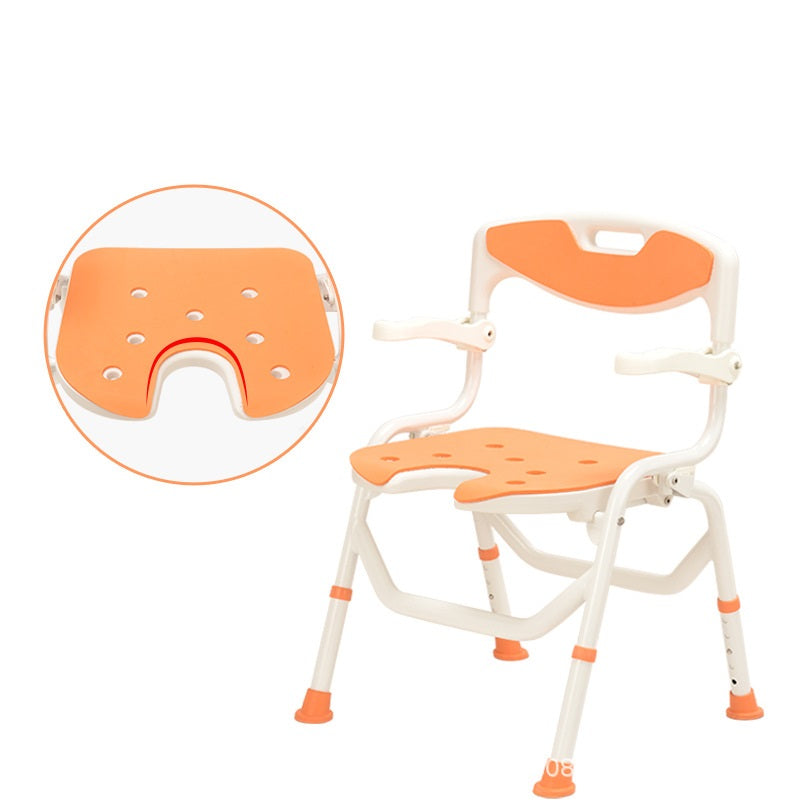 Folding chair aluminum alloy elderly bathroom bath chair Japanese bath chair elderly Japanese shower chair