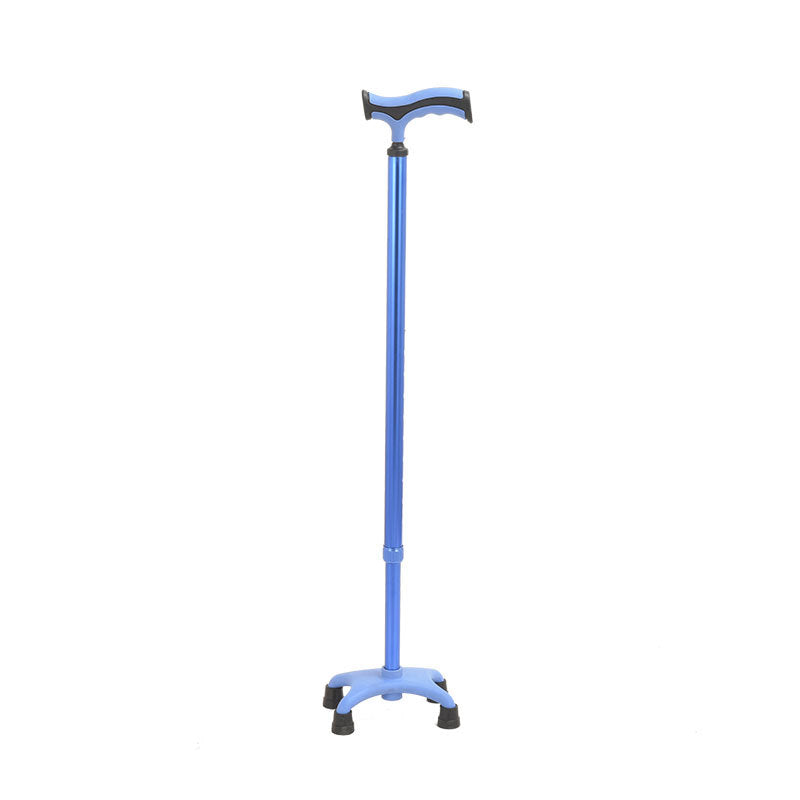 Elderly crutches, big and small, four legged crutches, telescopic crutches, aluminum alloy crutches, elderly people's anti slide crutches, adjustable walking aids