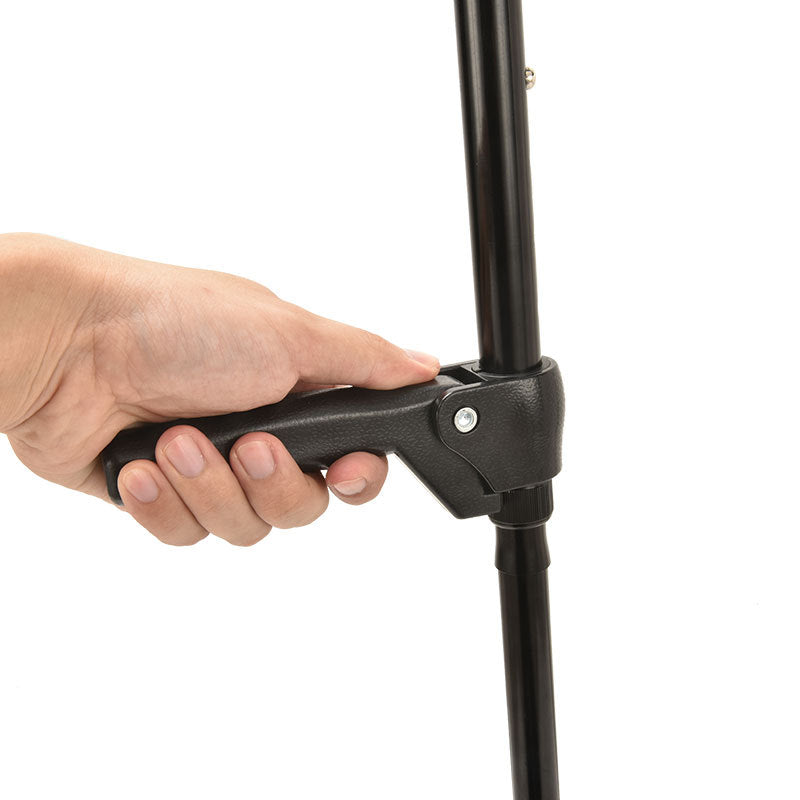 Elderly crutches, big and small, four legged crutches, telescopic crutches, aluminum alloy crutches, elderly people's anti slide crutches, adjustable walking aids