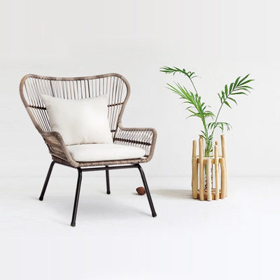 Leisure Outdoor Balcony Rattan Chair Garden Patio Rattan Table And Chair Combination Outdoor Household Small Tea Table Set