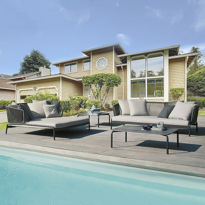 Outdoor Furniture Rattan Sofa Combination Open-air Balcony Rattan Chair Model Room Courtyard Garden Leisure Sofa Living Room