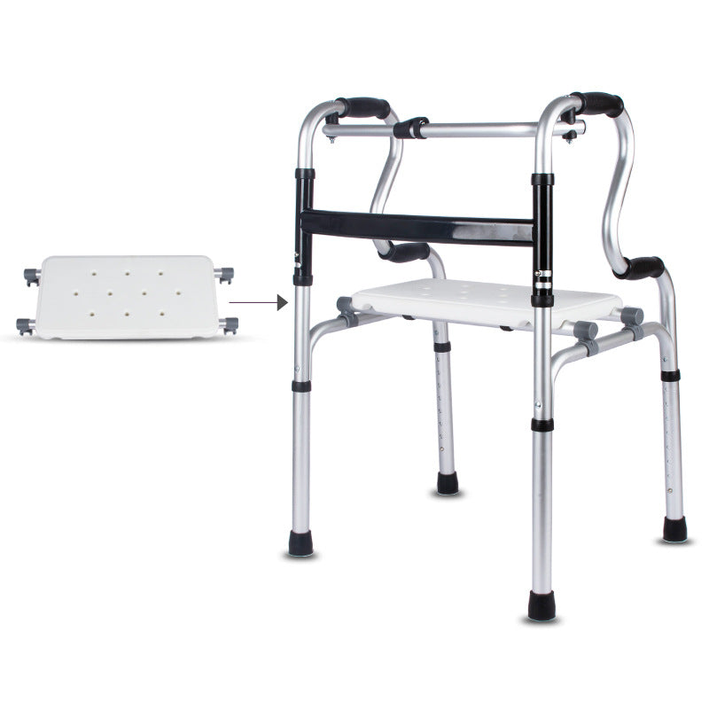Aluminium Quadrangular Crutch Walking Aid for the Elderly and Disabled - 7012
