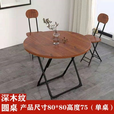 Folding Table Household Dining Table Simple Round Table Four Person Square Table Small Family Portable Outdoor Stall Balcony Table