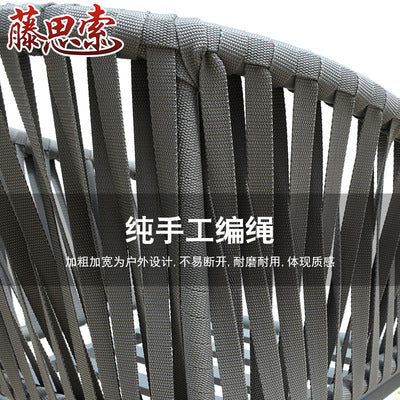 Nordic Modern Leisure Outdoor Bar Chair Open Air Coffee Bar High Stool Balcony High Foot Outdoor Bar Chair