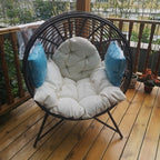 Outdoor Rattan Woven Bird's Nest Leisure Lazy Rattan Chair Circular Landing Studio Children's Photography Props Swing Home Stay Balcony