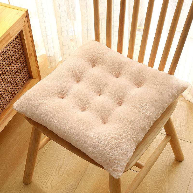 Plush Cushion Household Dining Chair Cushion Thickening Warm Office Student Chair Cushion