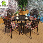 Outdoor Leisure Cast Aluminum Tables And Chairs Combination Garden Hotel Metal Furniture Balcony Courtyard Outdoor Open-air Chairs