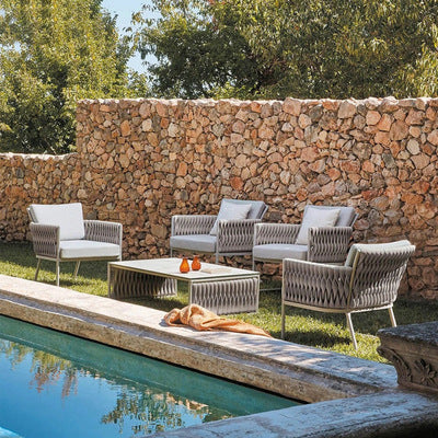 Rattan Chair Sofa Living Room Combined Balcony Outdoor Furniture Rope Outdoor Rattan Rope Sofa Leisure Courtyard Garden