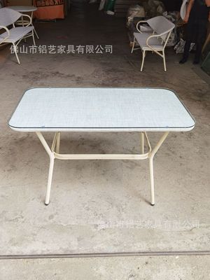 Nordic Rattan Woven Plastic Wood Aluminum Alloy Outdoor Restaurant Balcony Coffee Shop Set Tables Chairs And Tables