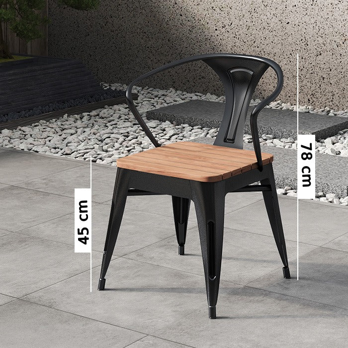4 PCS set of Outdoor Garden Dining Chairs,Metal Support Frame Anticorrosive Chair,Perfect for Deck Porch Balcony Basketball Court Backyard or Park, Multcolor