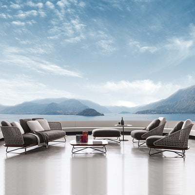 Nordic Simple Outdoor Balcony Sofa Outdoor Villa Sofa Coffee Table Combination Living Room Courtyard Leisure Furniture